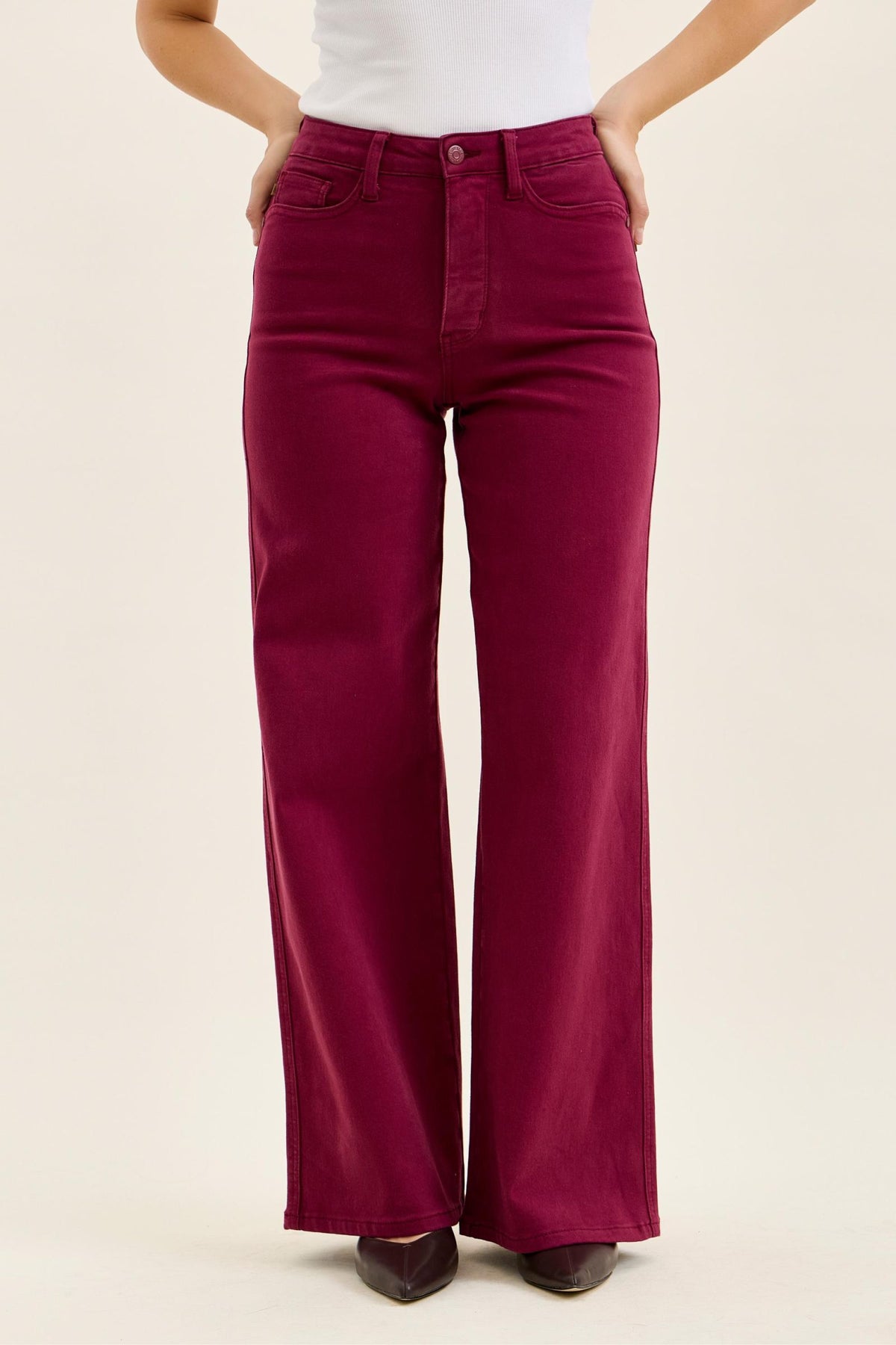 Judy Blue HW T.C. Lux Retro Wide Boysenberry