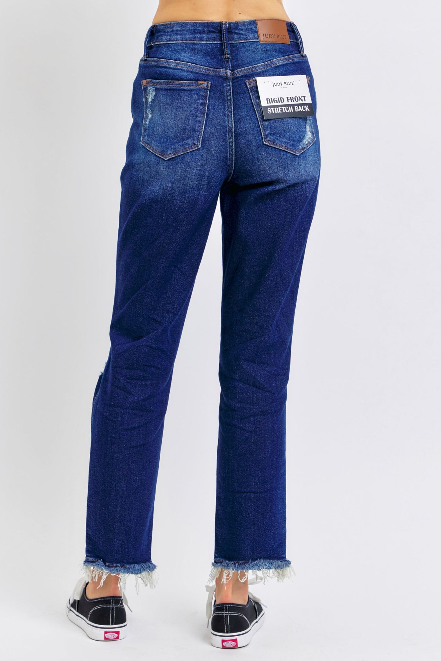 Judy Blue High Waist Rigid Magic Heavy Detroy Straight Denim Jeans