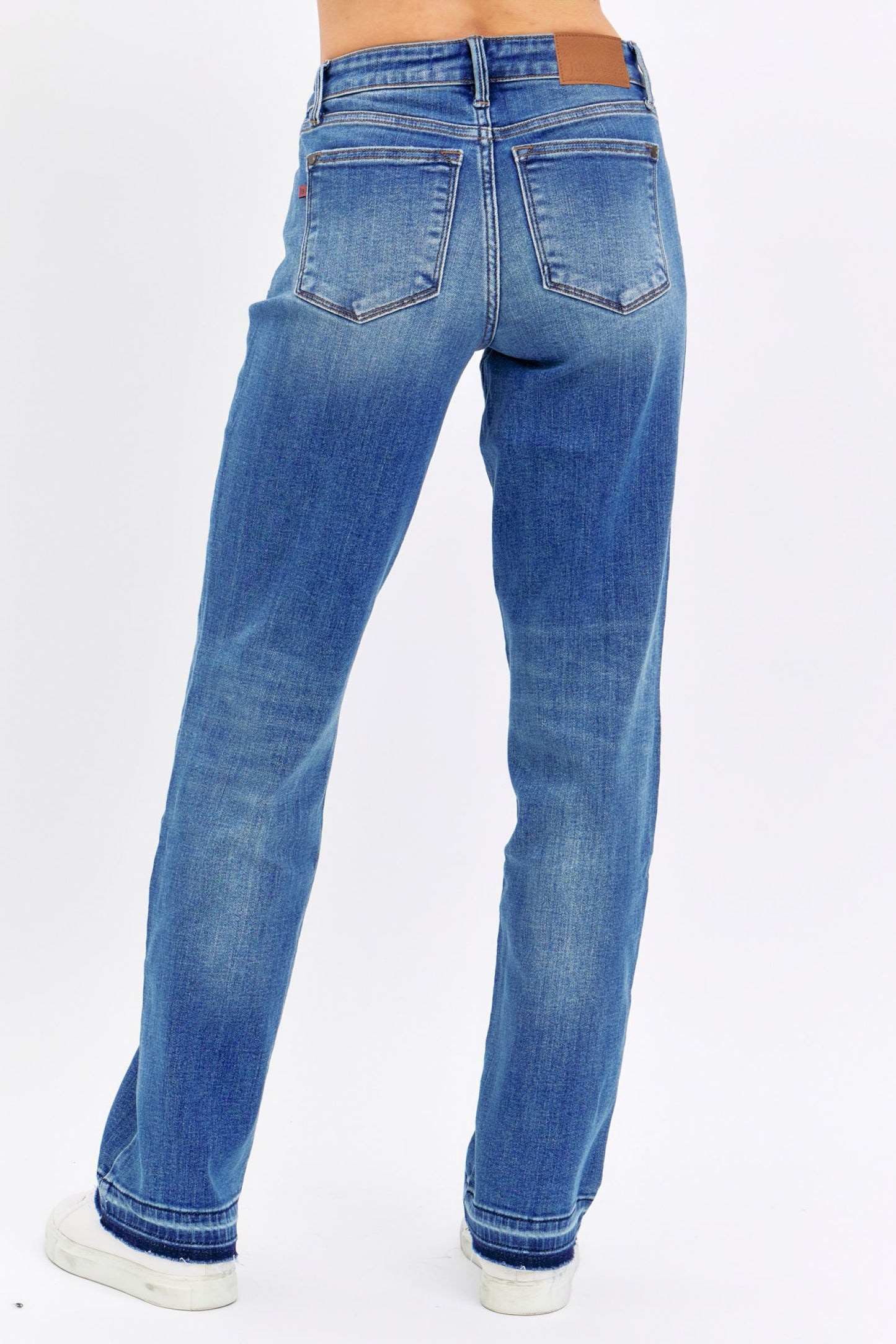 Judy Blue Mid Rise Release Hem Dad Jeans