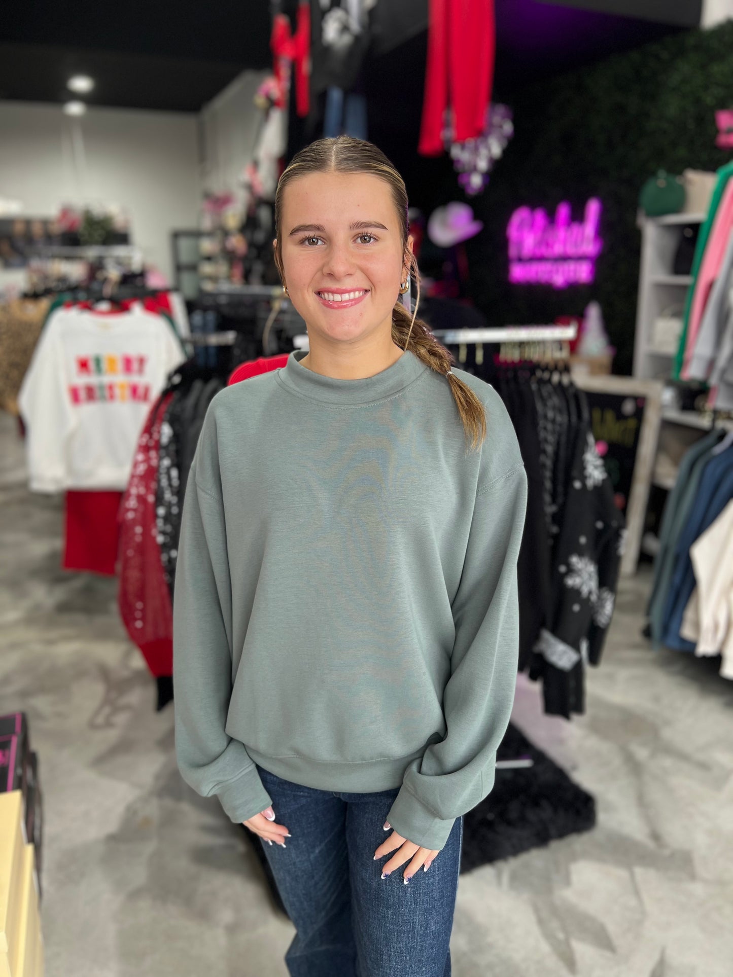Scuba Mock Neck Pullover