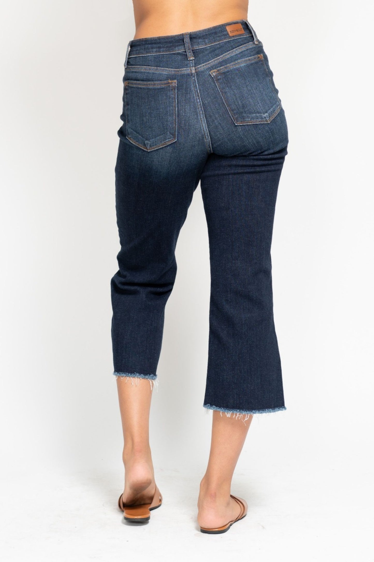 Judy Blue High Waist Cropped Wide Leg Jeans