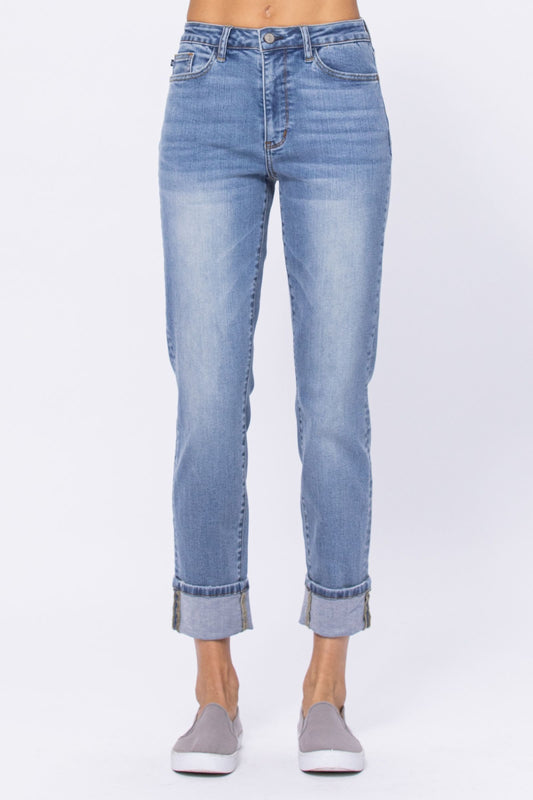 Judy Blue High Waist Vintage Wash Boyfriend Jeans