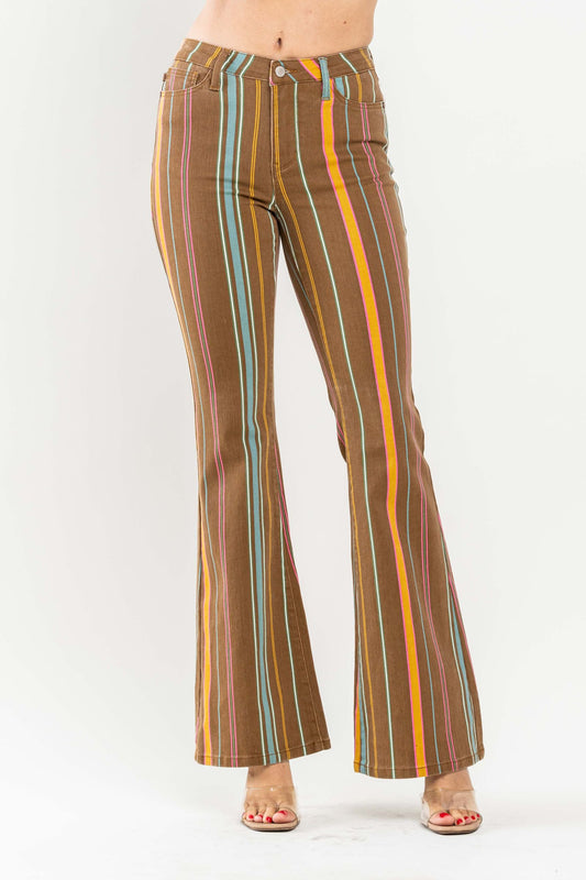 Judy Blue Stretch Stripe Flare