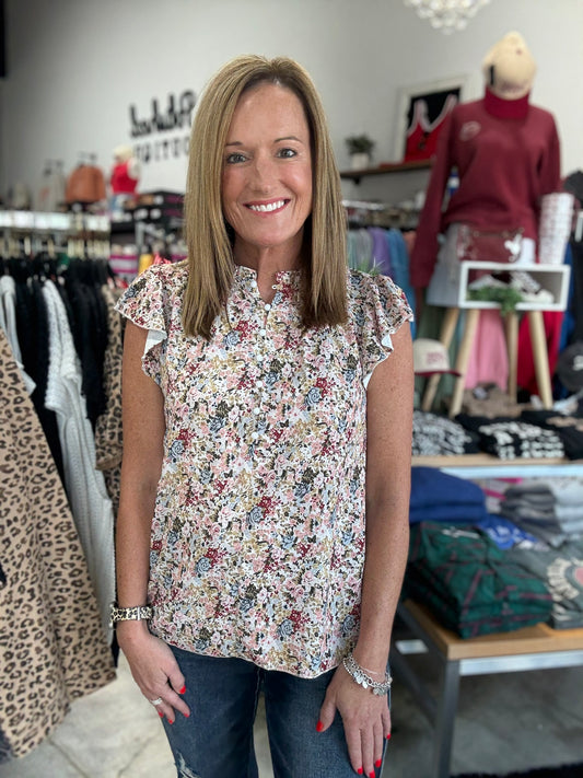 The Floral Frilled Blouse