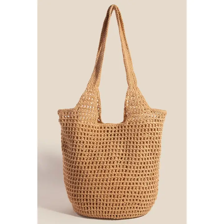 Braided Mesh Hobo Shoulder Tote Bag