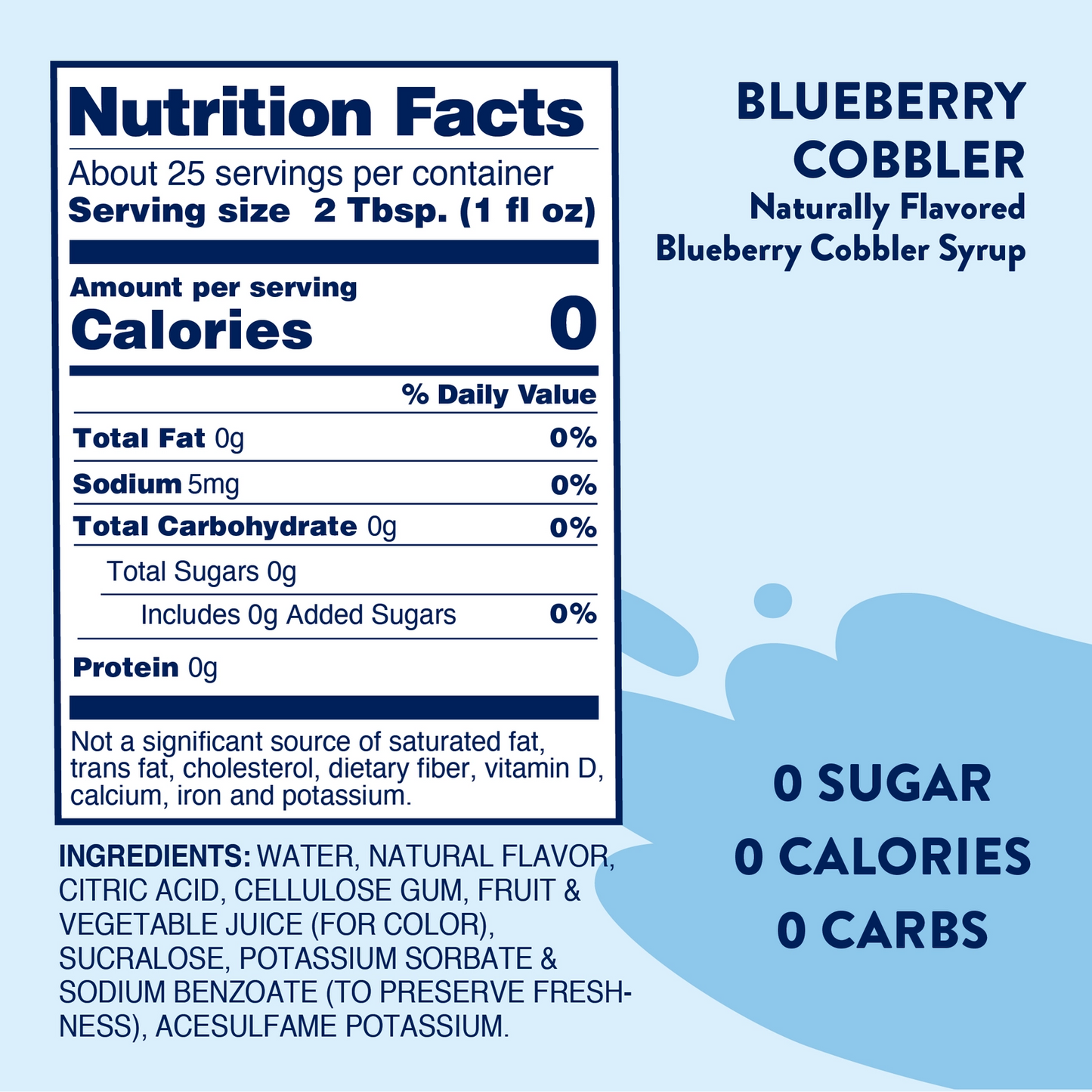 Jordan's Blueberry Cobbler Skinny Syrup