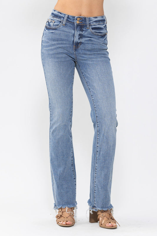 Judy Blue High Waist Double Button Bootcut Jeans