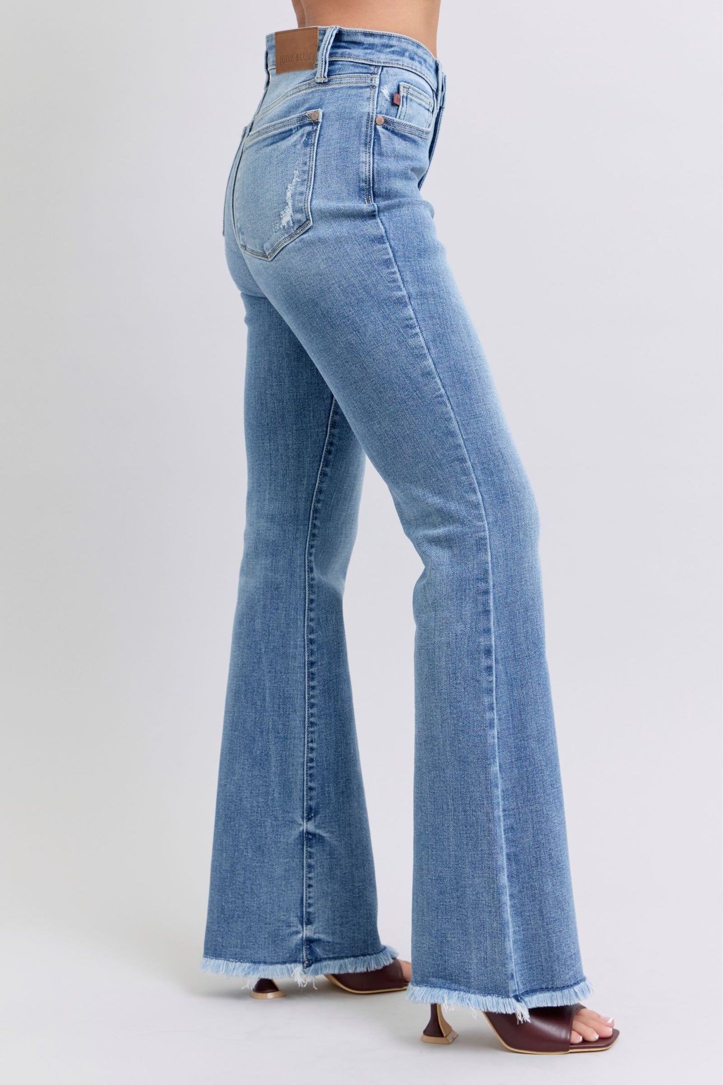Judy Blue High Waist Frayed Bootcut Jeans