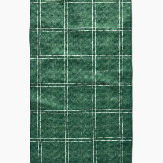 Geometry - Pine Forest Plaid Tea Towel