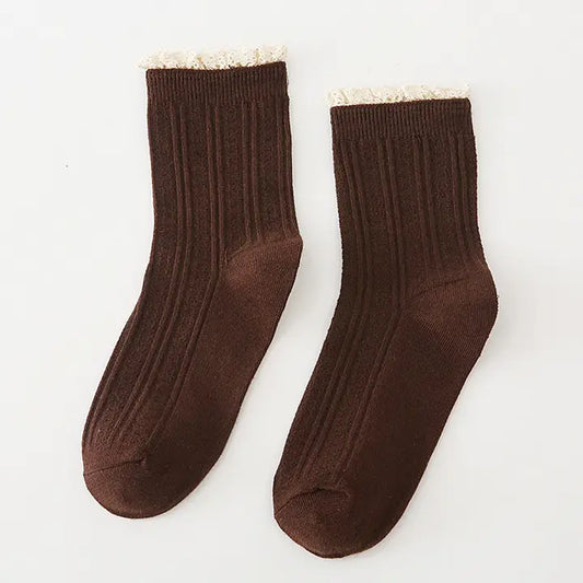 Women's Mid-Tube Ruffle Socks