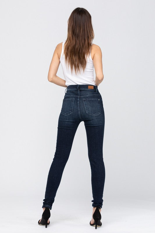 Judy Blue Hi-Rise Dark Skinny Denim Jeans - Curvy