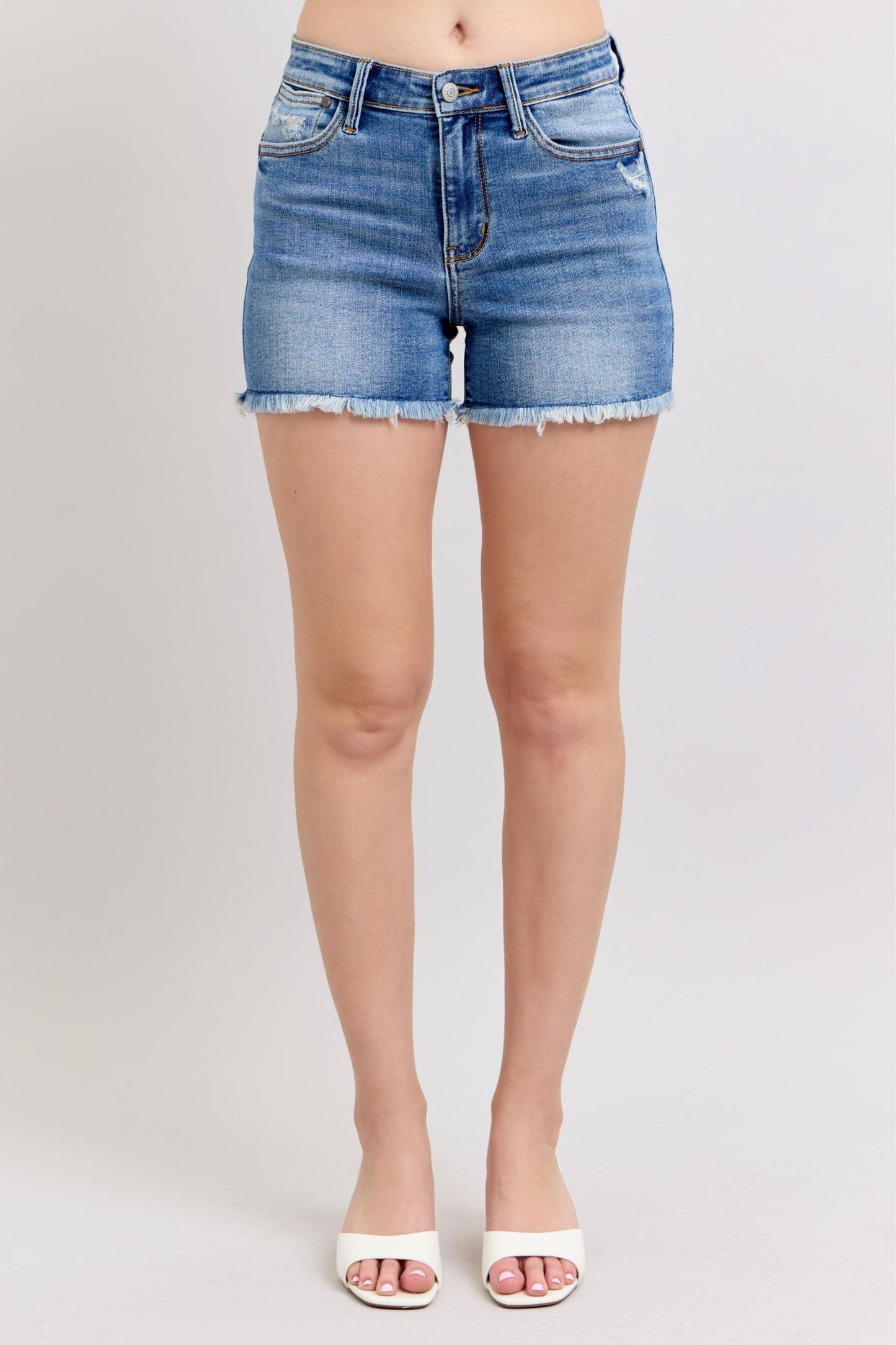 Judy Blue High Waist Vintage Wash Shorts