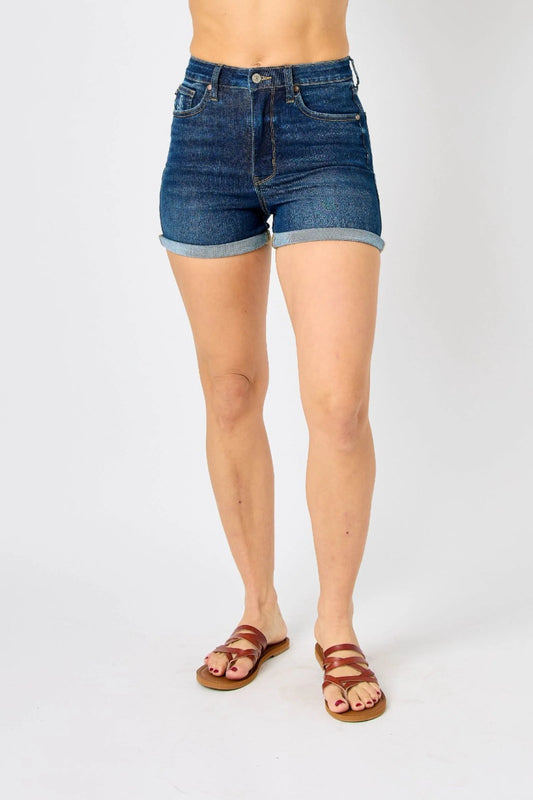 Judy Blue High Waist Tummy Control Cool Denim Shorts