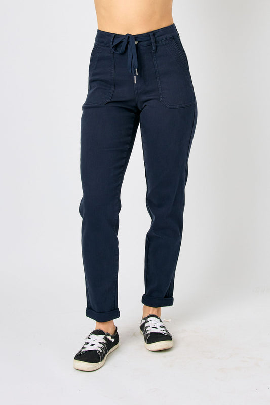 Judy Blue High Waist Navy Joggers