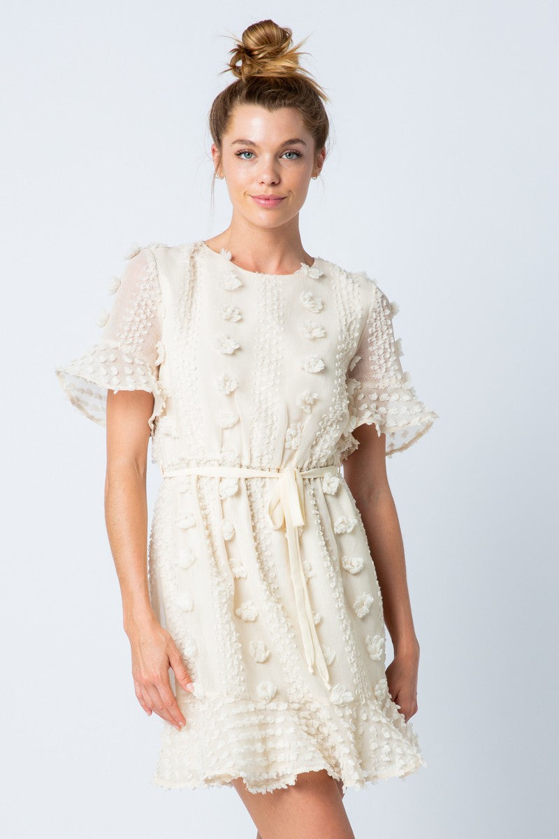 &merci cream floral dress