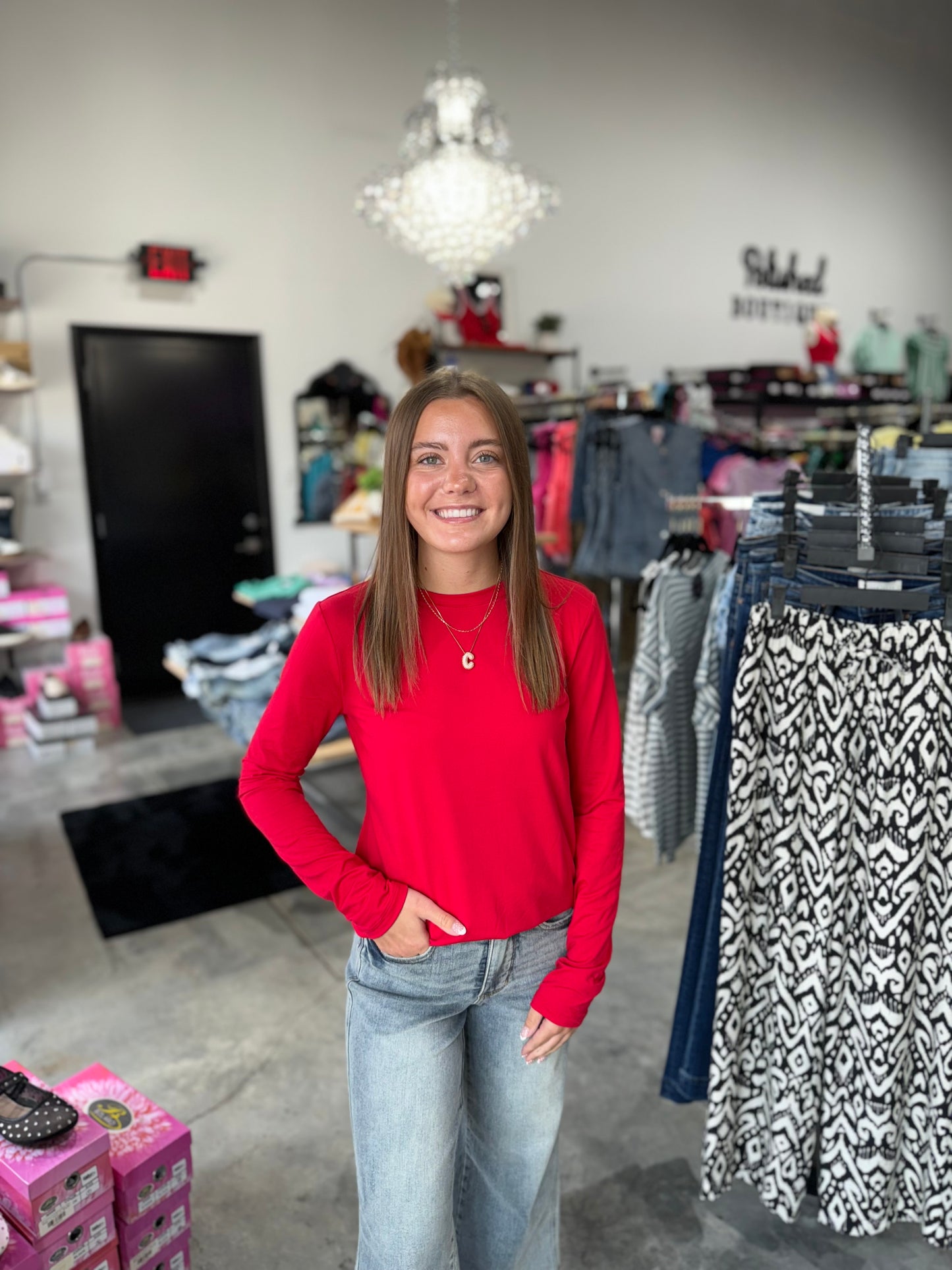 Brushed Microfiber Long Sleeve Tee
