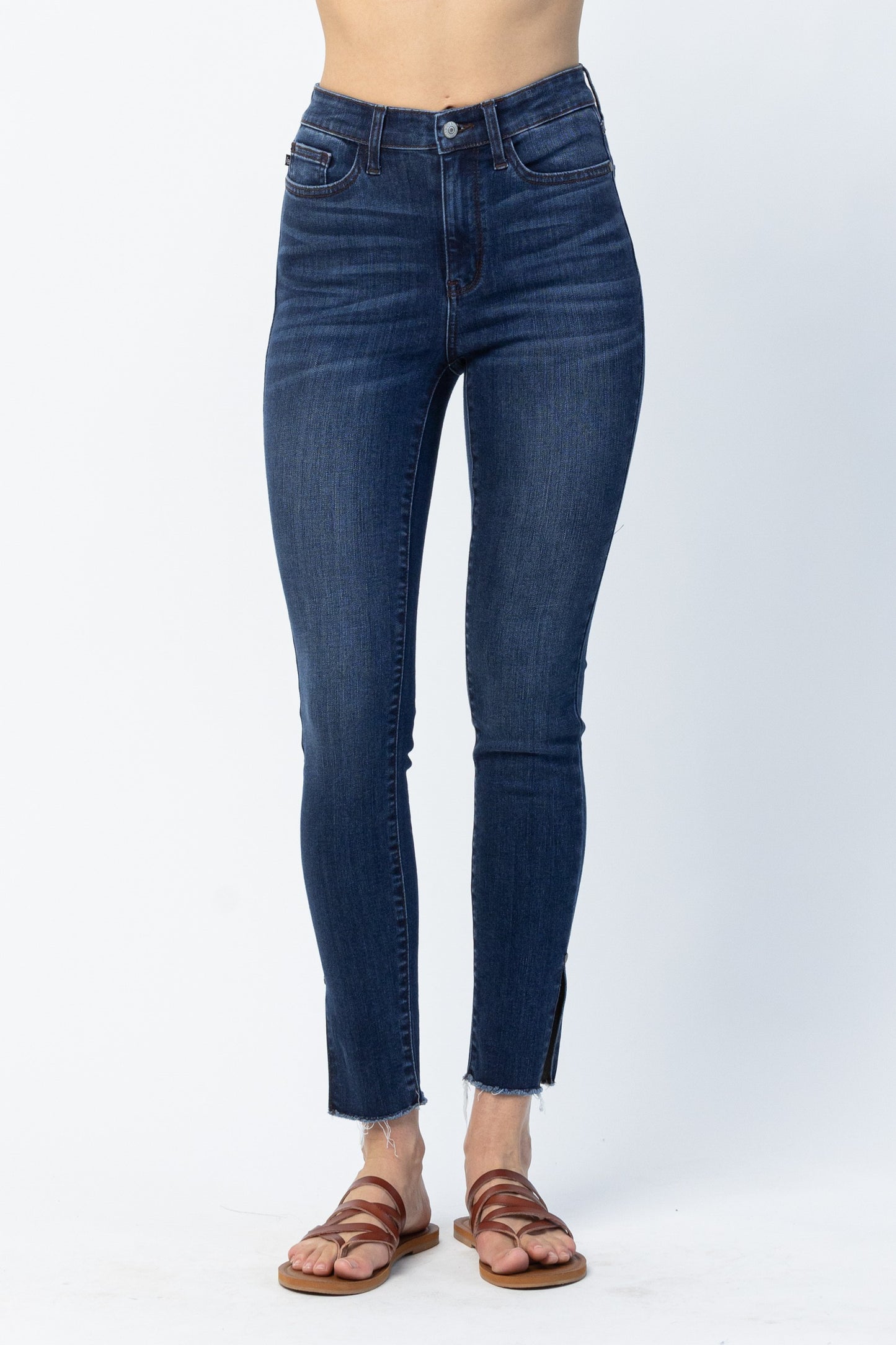Judy Blue High Waist Side Slit Skinny Denim Jeans