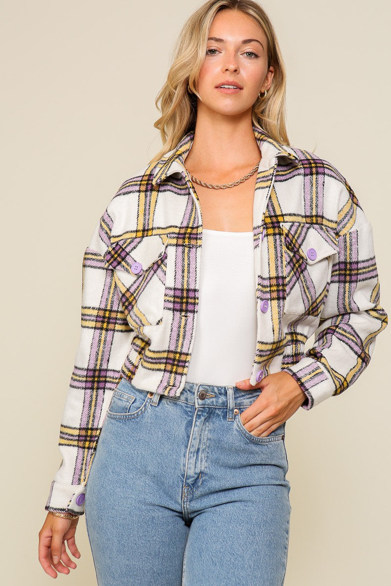 The Hailey Plaid Cropped Jacket