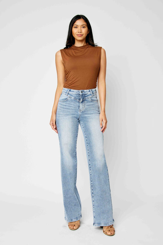 Judy Blue High Waist Front Yoke Retro Jeans