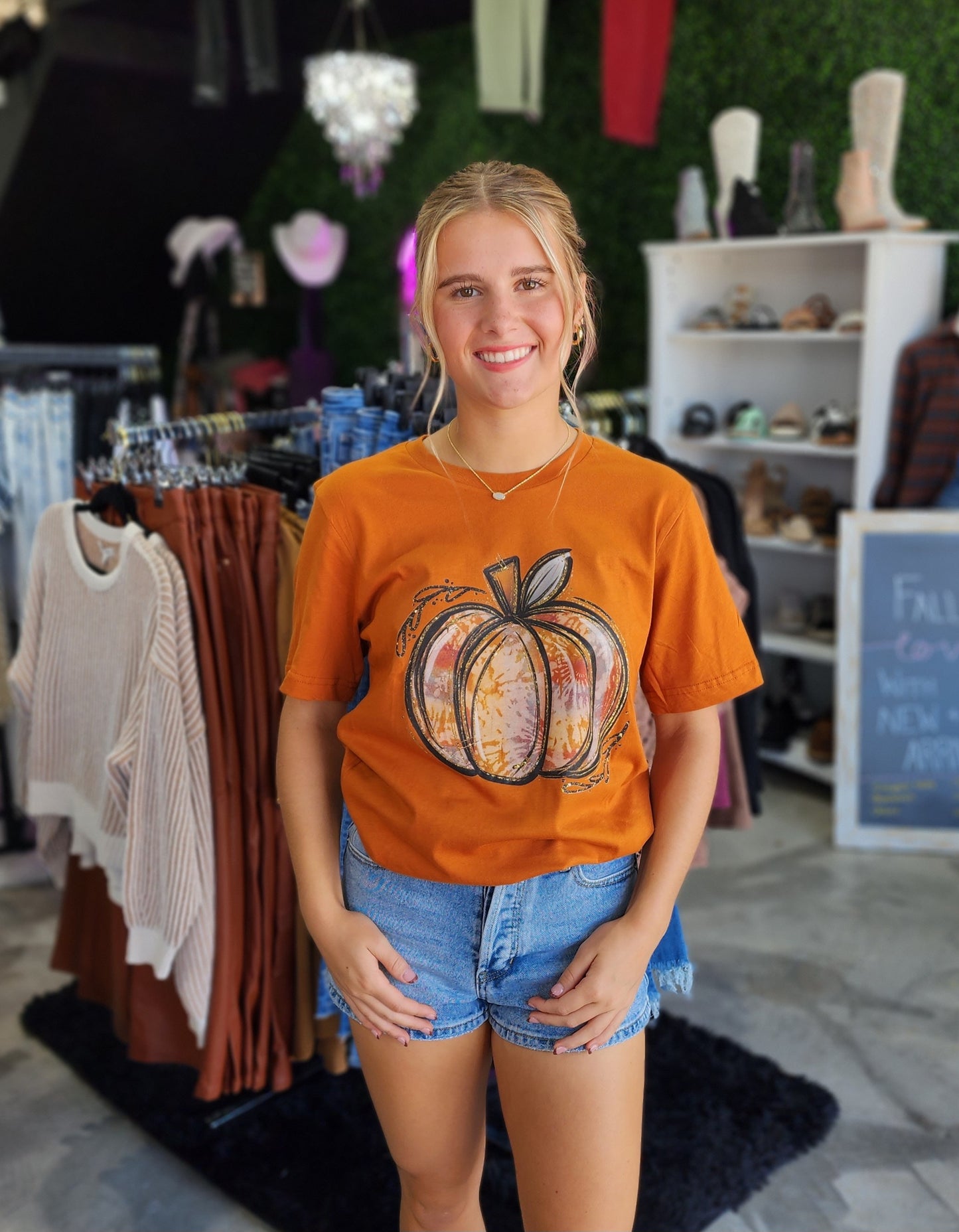 Fall Tye Dye Pumpkin Graphic Tee