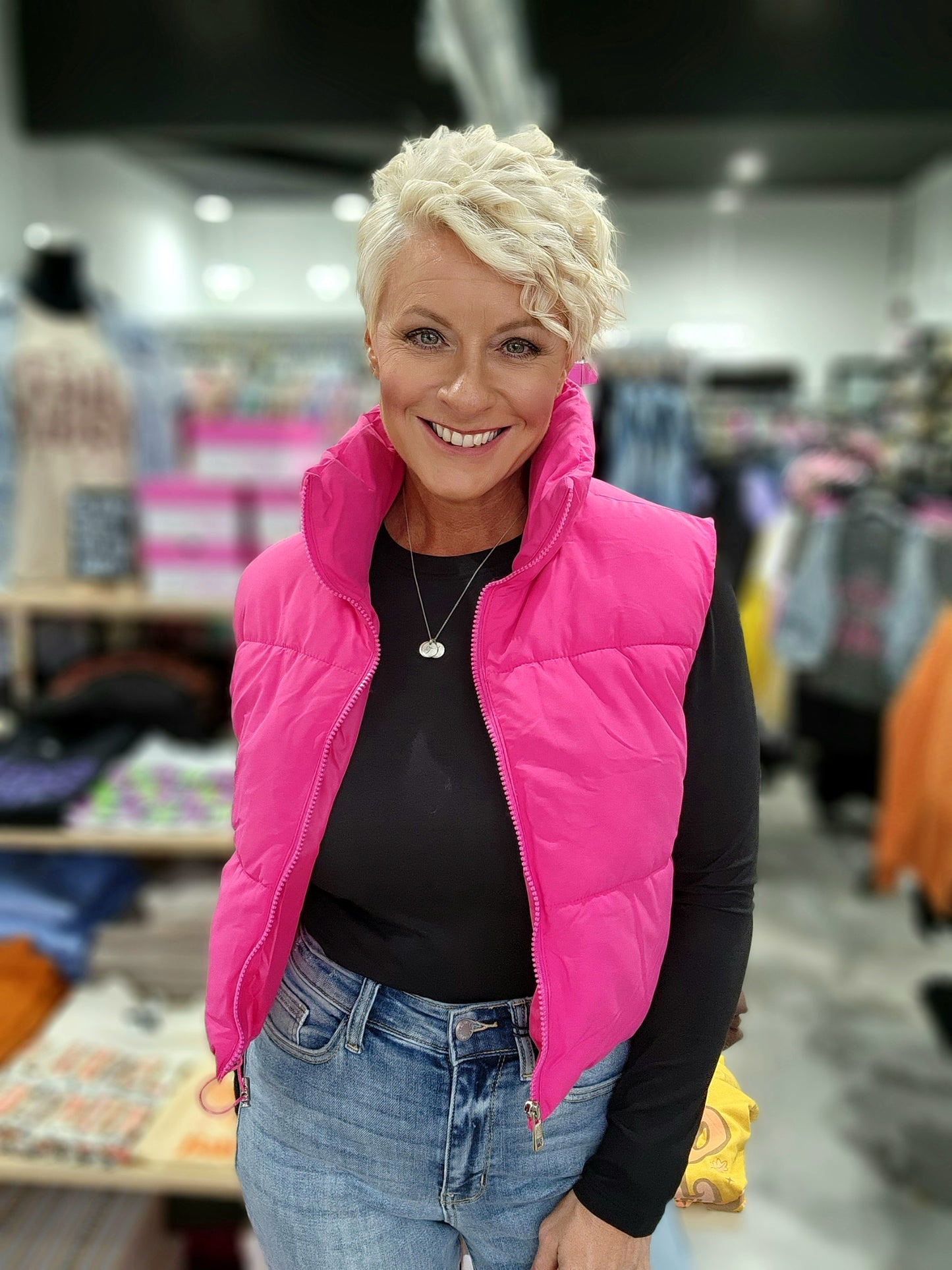 Zenana Puffer Cropped Vest