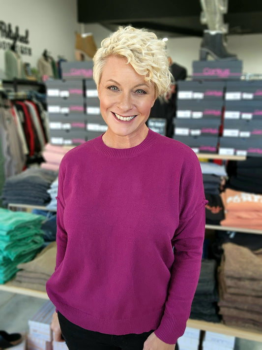 Love The Magenta Sweater