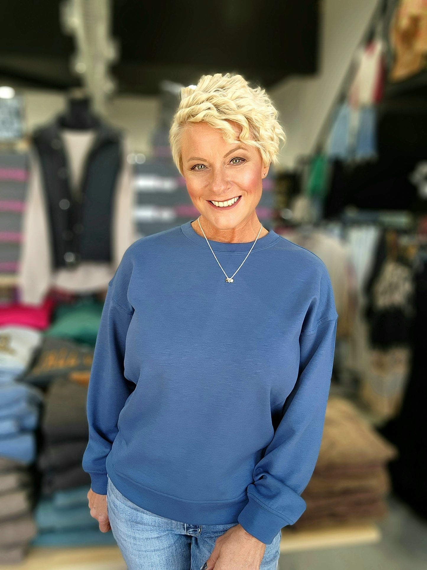 Zenana Round-Neck Sweatshirt