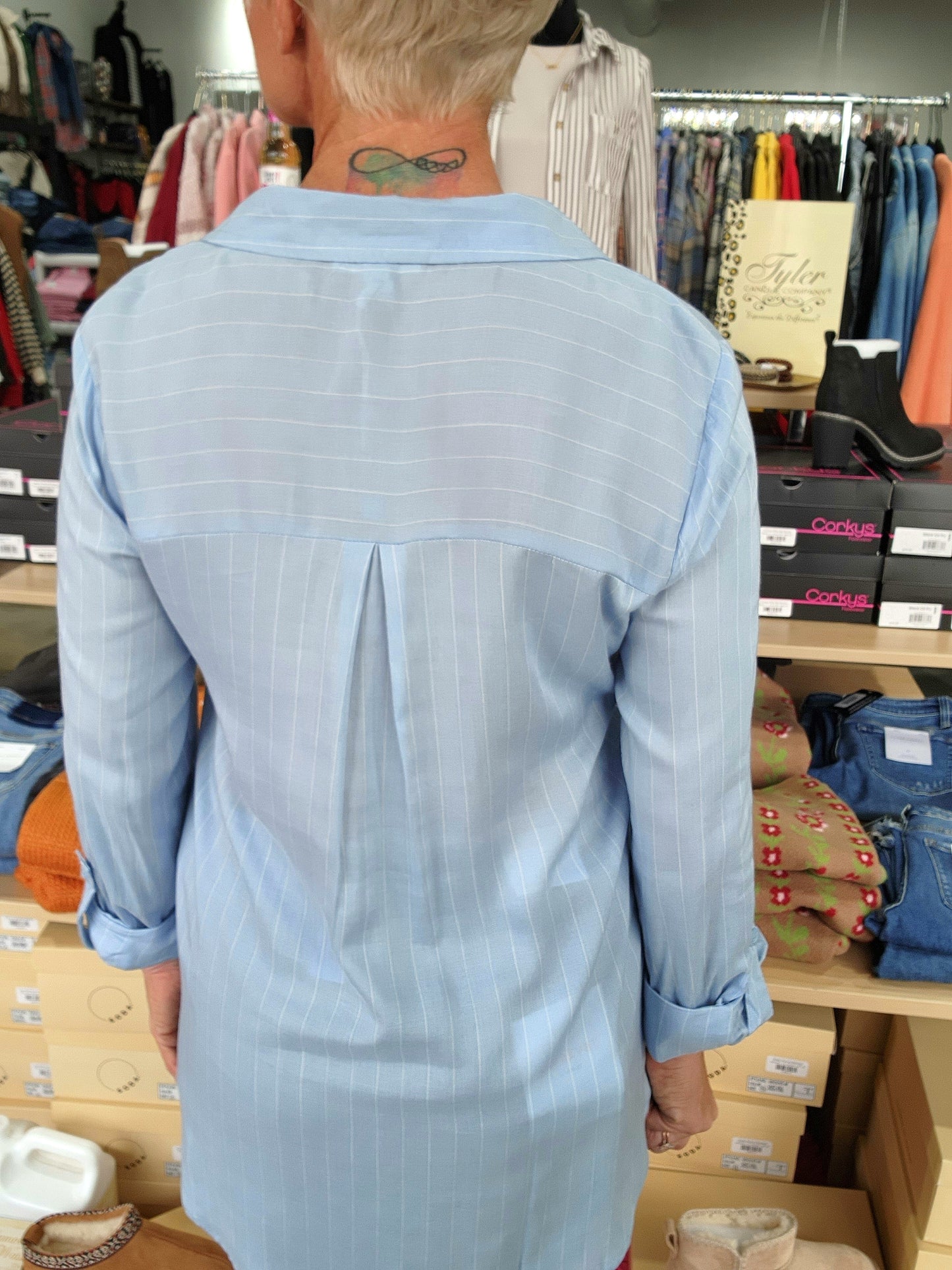 The Timeless Pinstripe Top