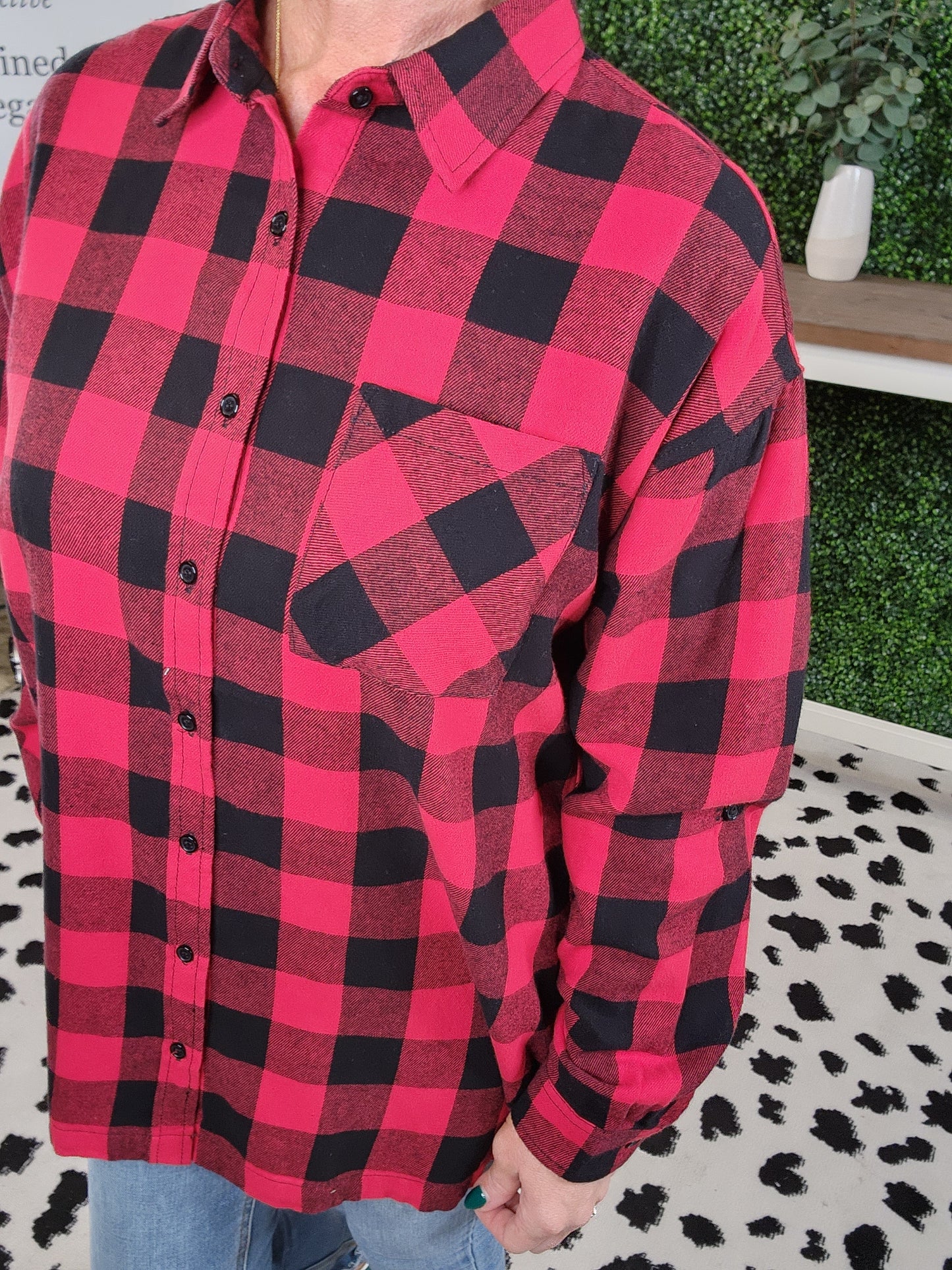 Buffalo Plaid Oversized Shirt