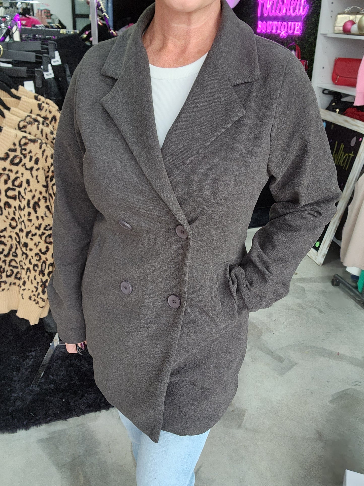 Brushed Twill Coat
