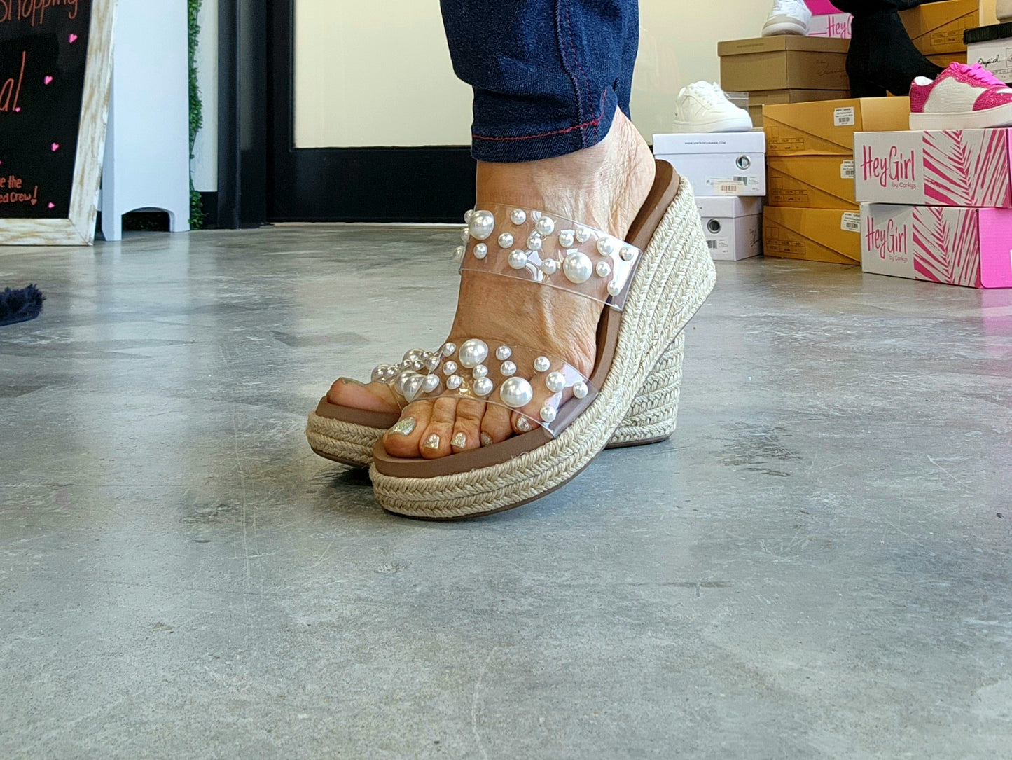 Corky's Clear She's Here Sandals