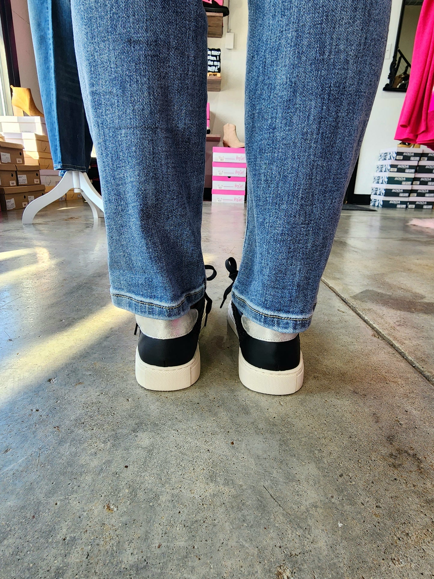 Corky's Black Keep Scrolling Shoes