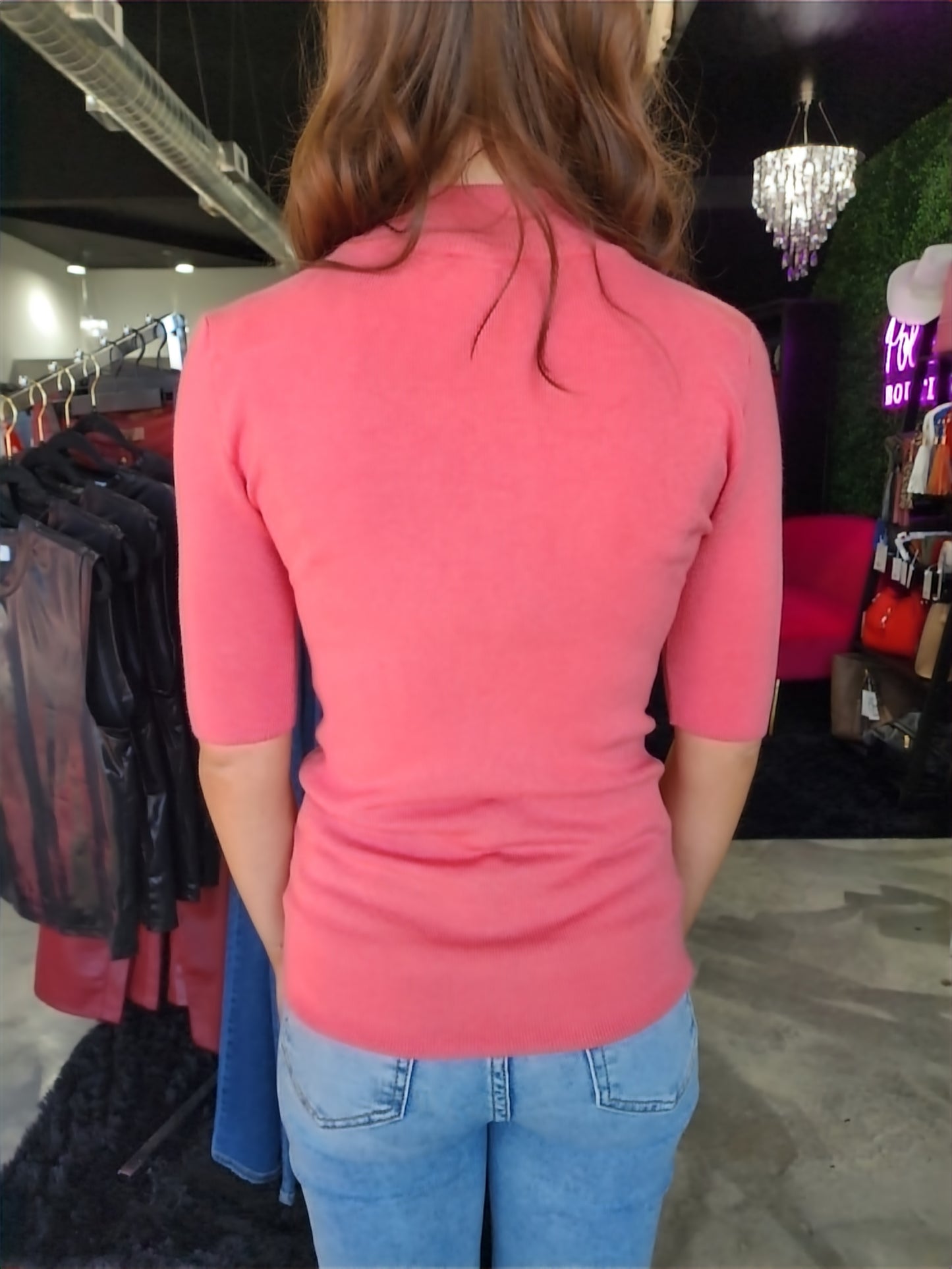 The Tea Rose Mock Neck Top