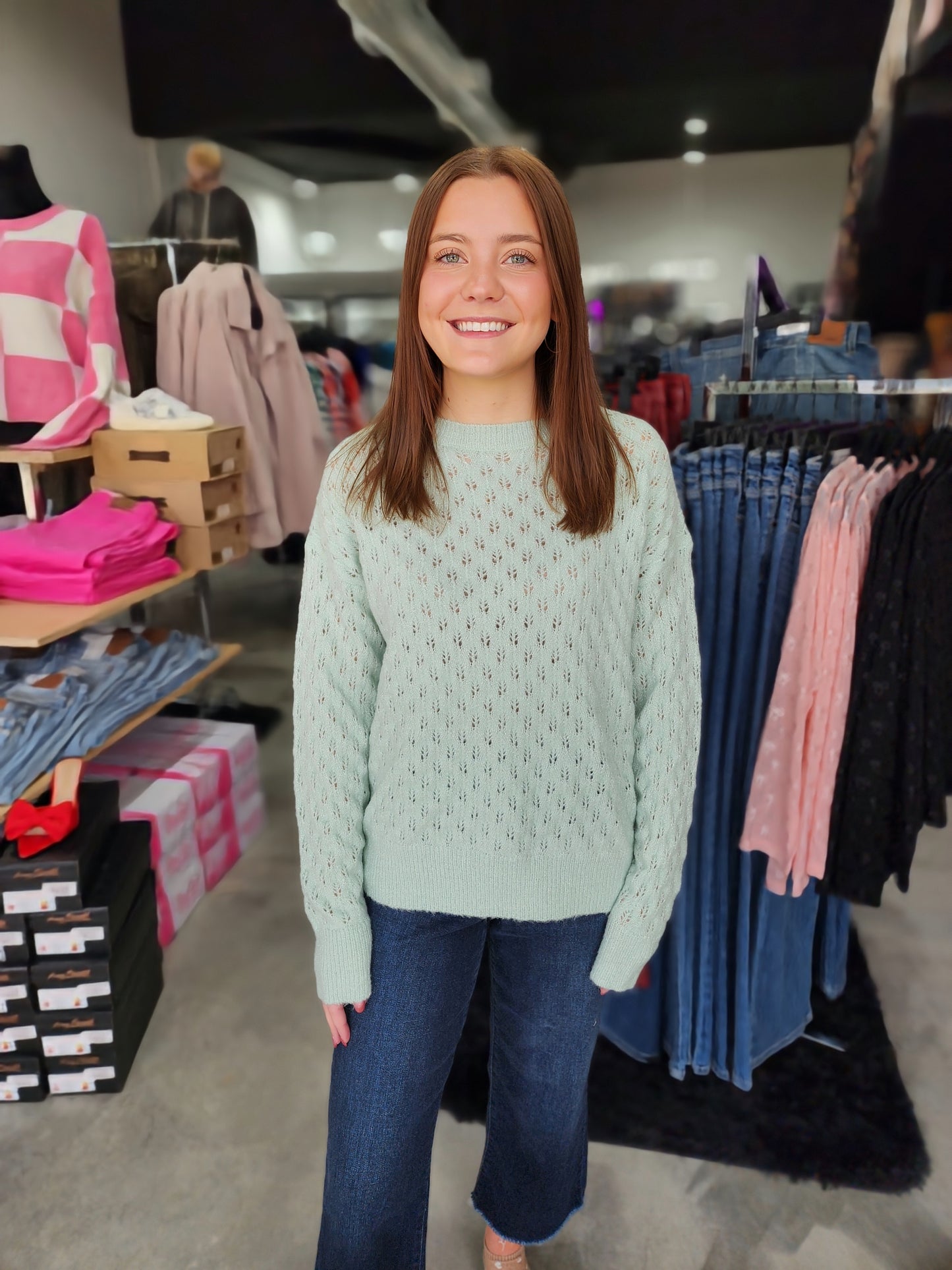 Twinkle and Mint Long Sleeve Sweater