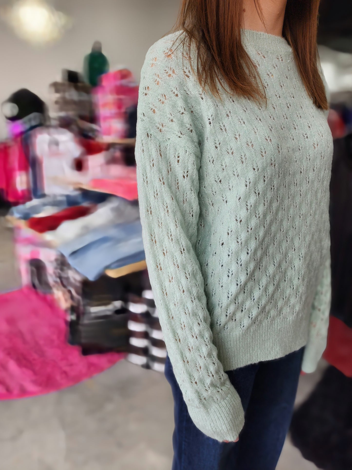 Twinkle and Mint Long Sleeve Sweater