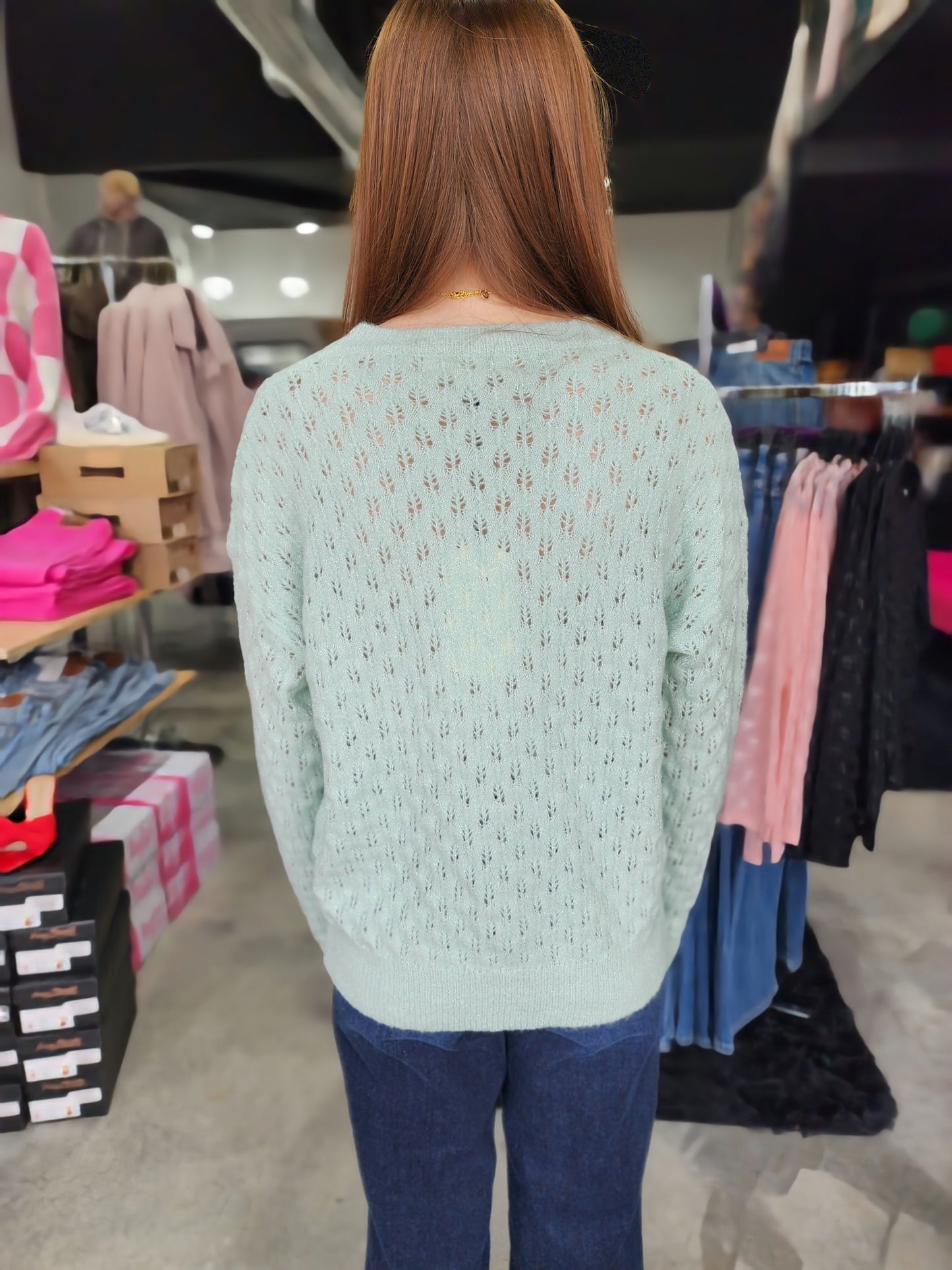 Twinkle and Mint Long Sleeve Sweater