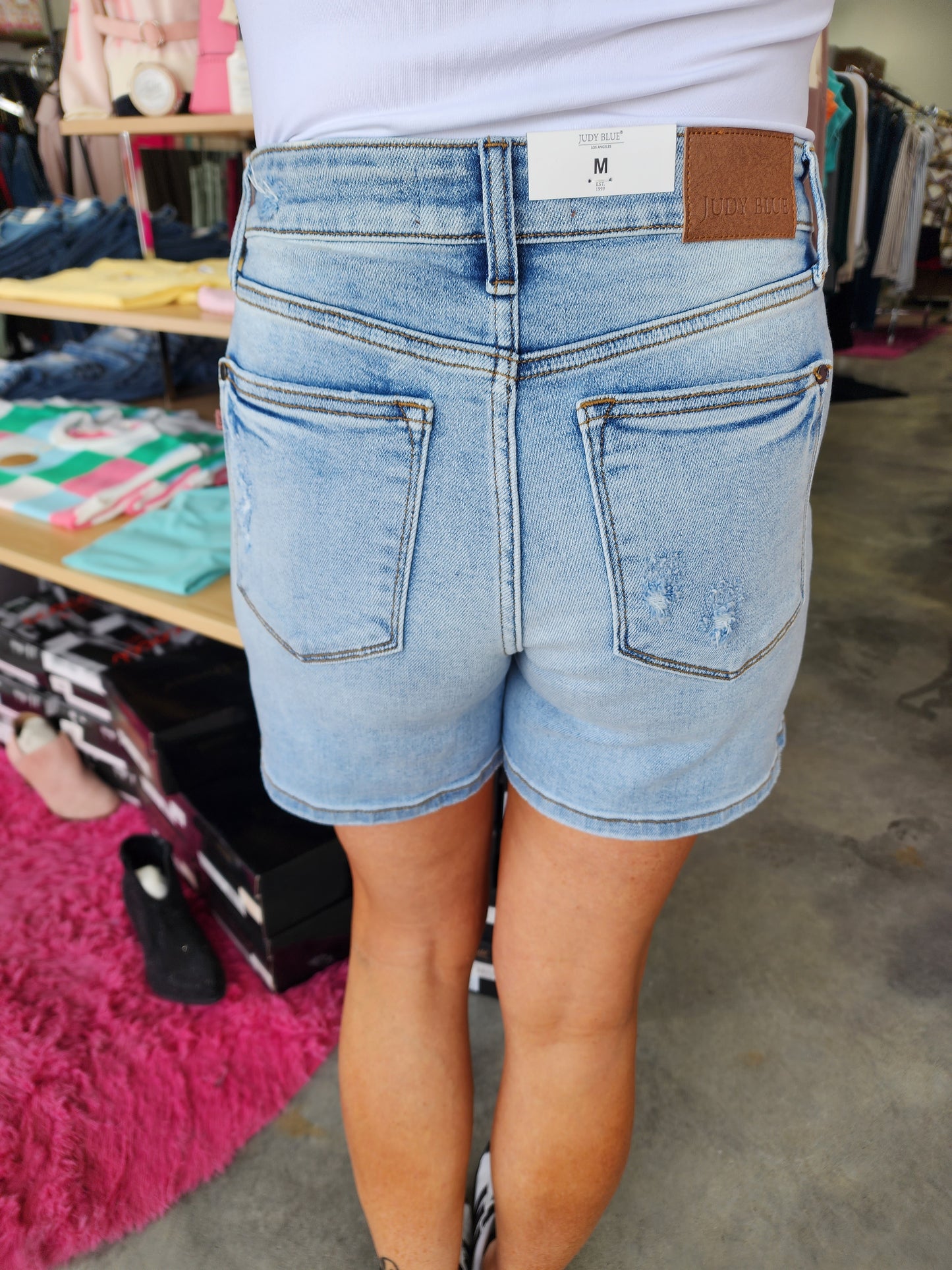 Judy Blue Mid Rise Vintage Dad Shorts