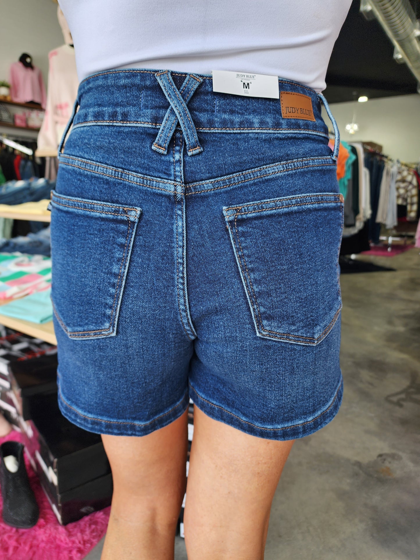 Judy Blue High Waist Double Button Waistband Shorts