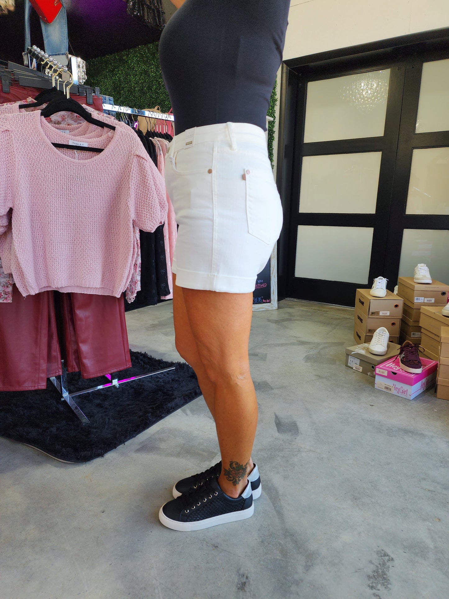 Judy Blue HW Double Roll Cuff Shorts