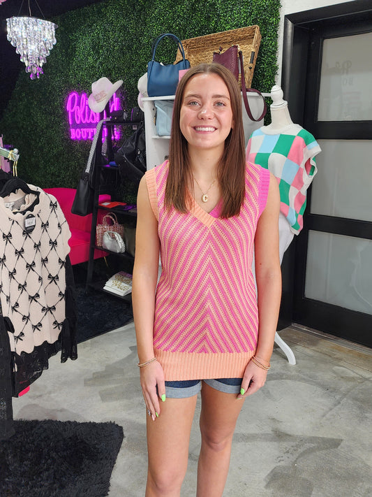 Sunkissed Chevron Sleeveless Top