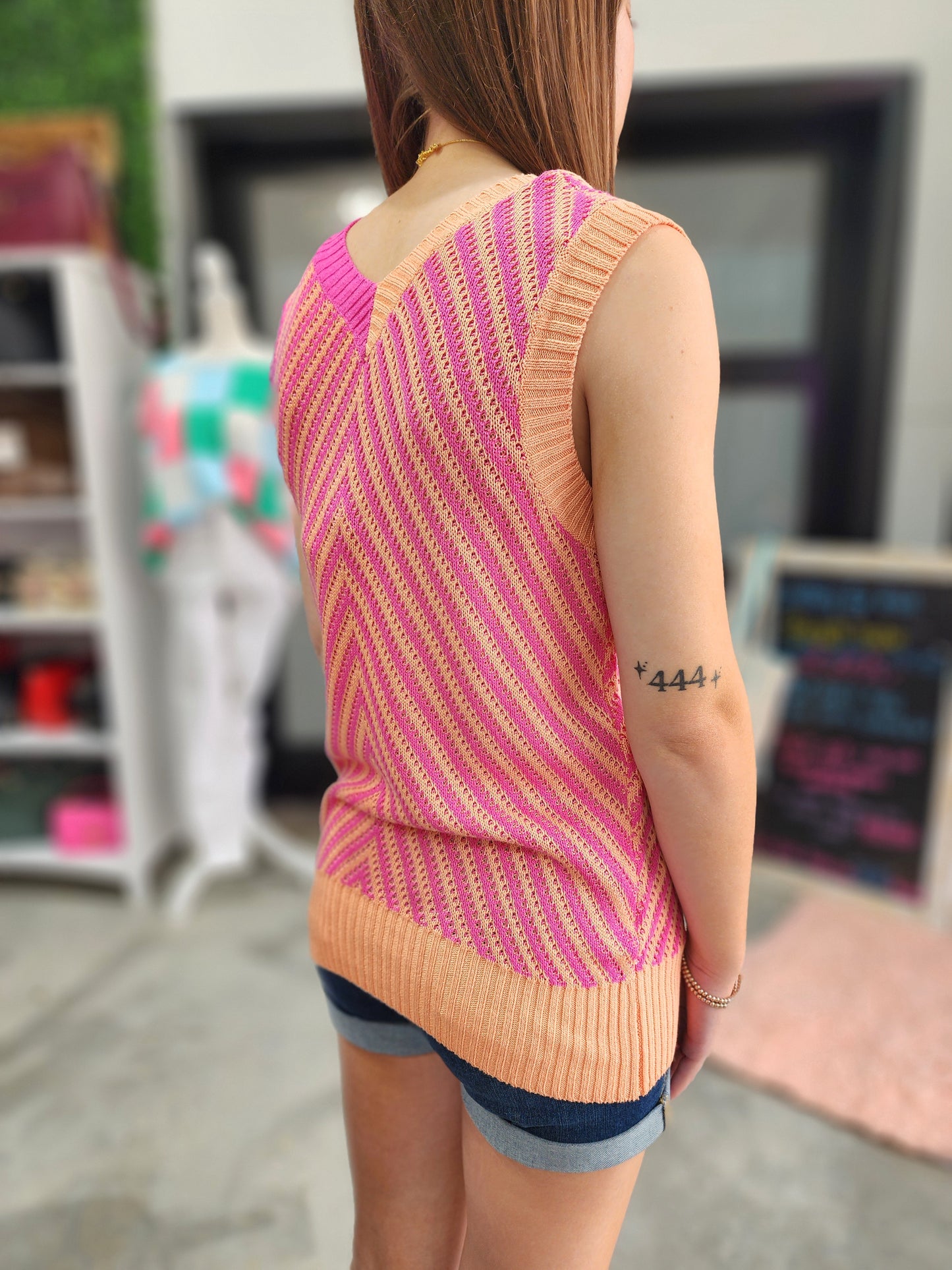 Sunkissed Chevron Sleeveless Top