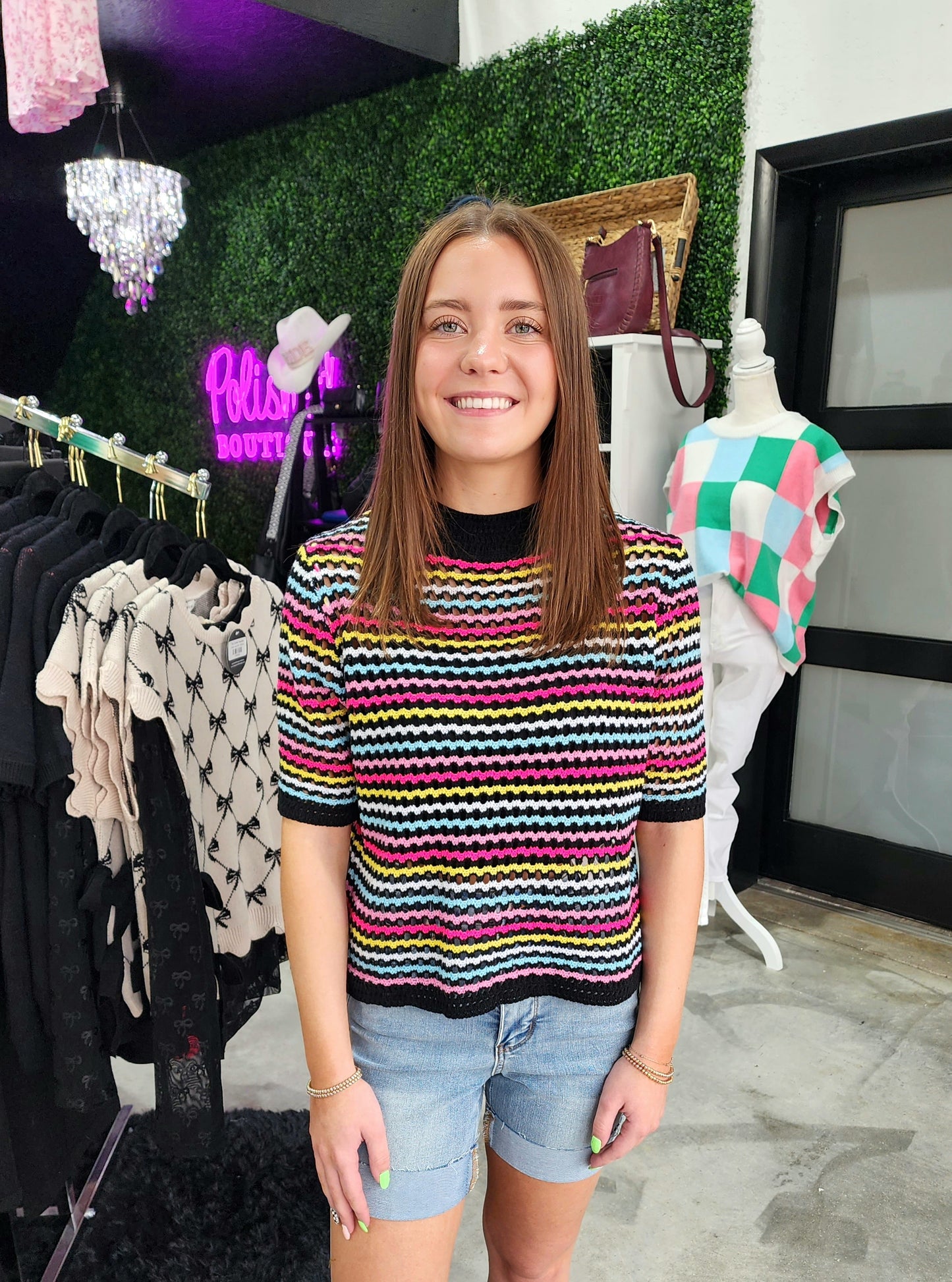 The Colorwave Short Sleeve Top