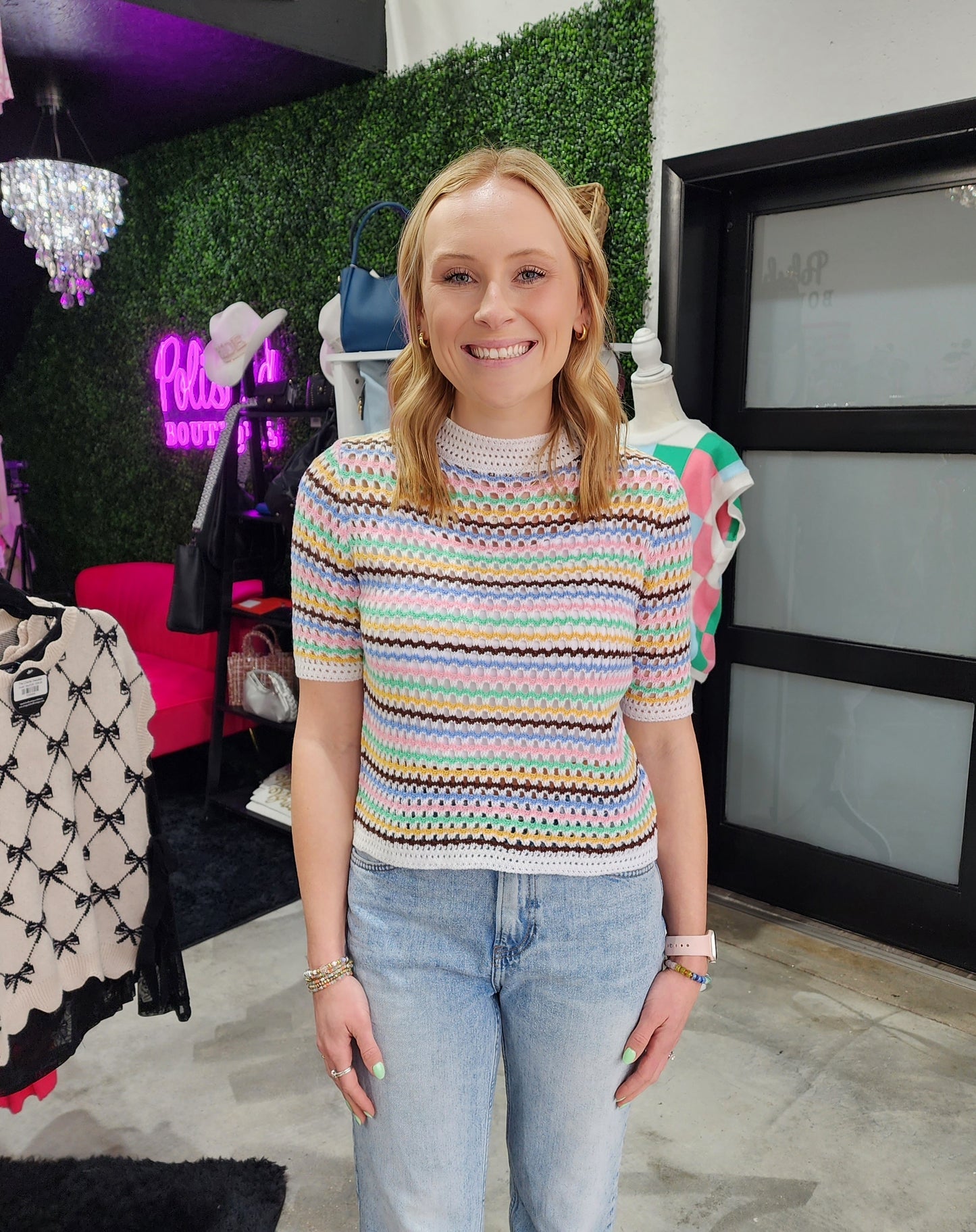 The Colorwave Short Sleeve Top