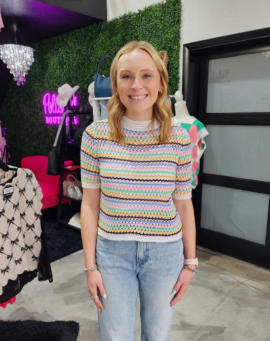 The Colorwave Short Sleeve Top