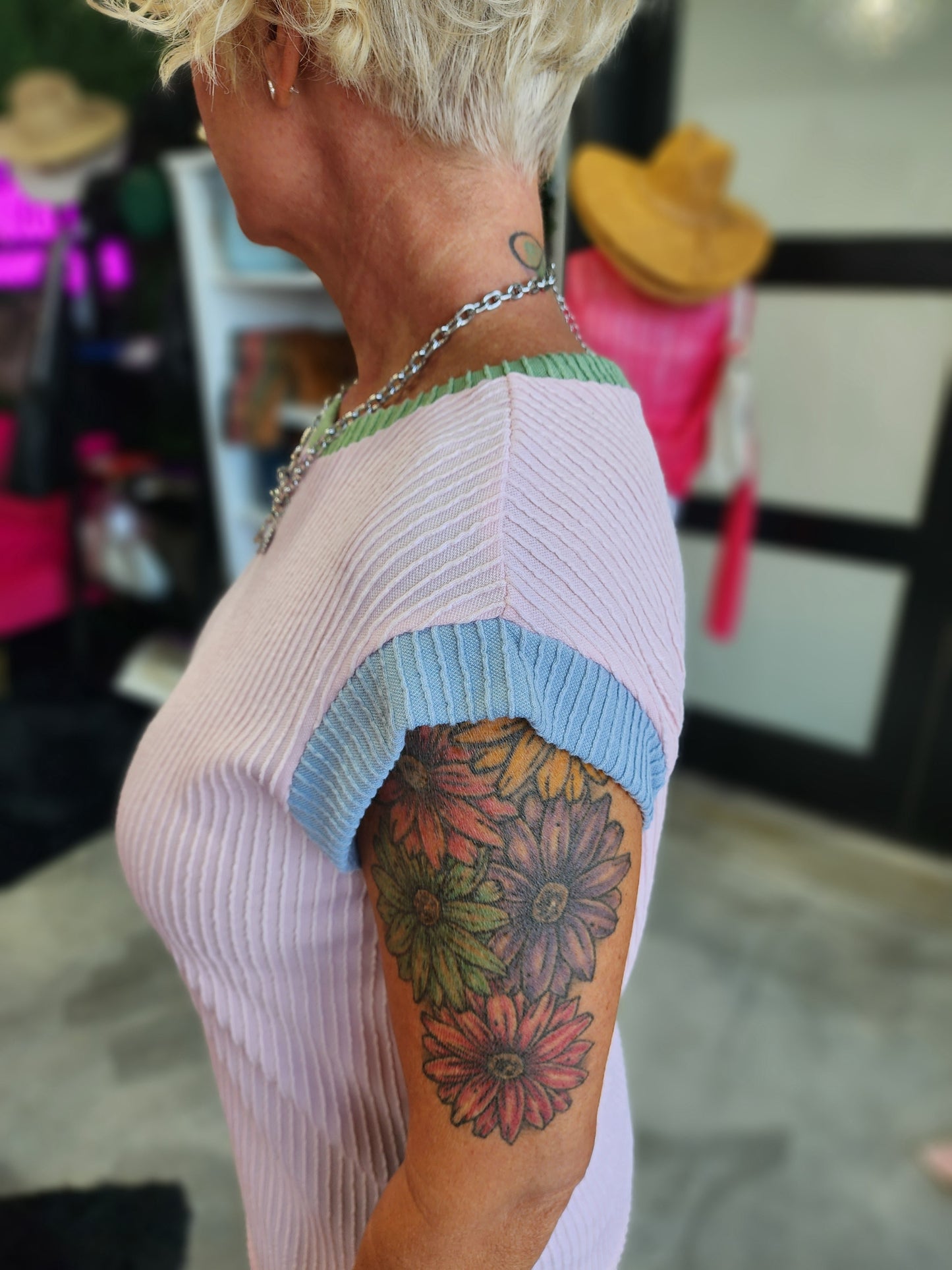 Pastel Prism Short Sleeve Top