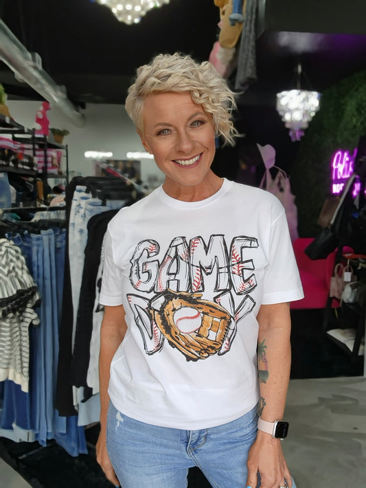 Baseball Game Day Glove Graphic Tee