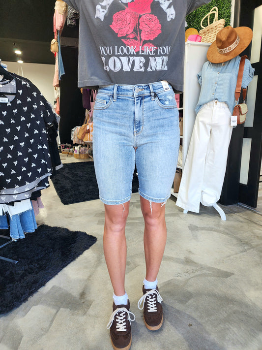 Judy Blue High Waist Bermuda Shorts