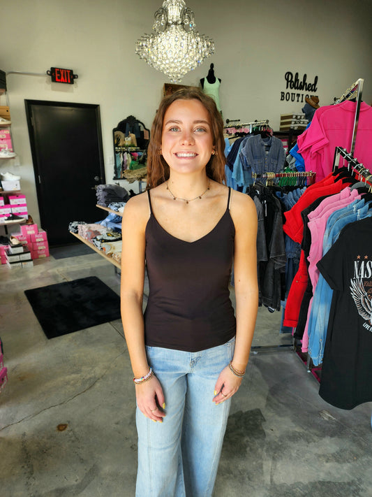 Zenana Double Layered V-Neck Cami