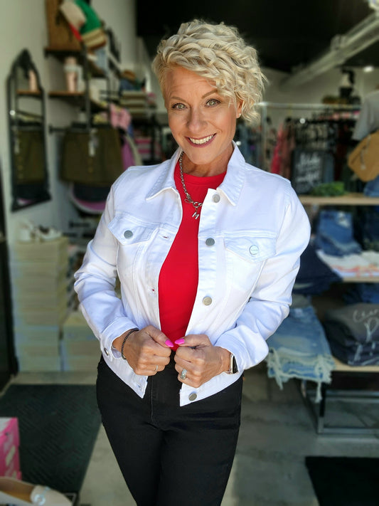 Risen White Denim Jacket