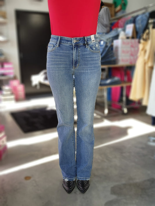 Judy Blue Mid Rise Vintage Wash Bootcut Denim Jeans